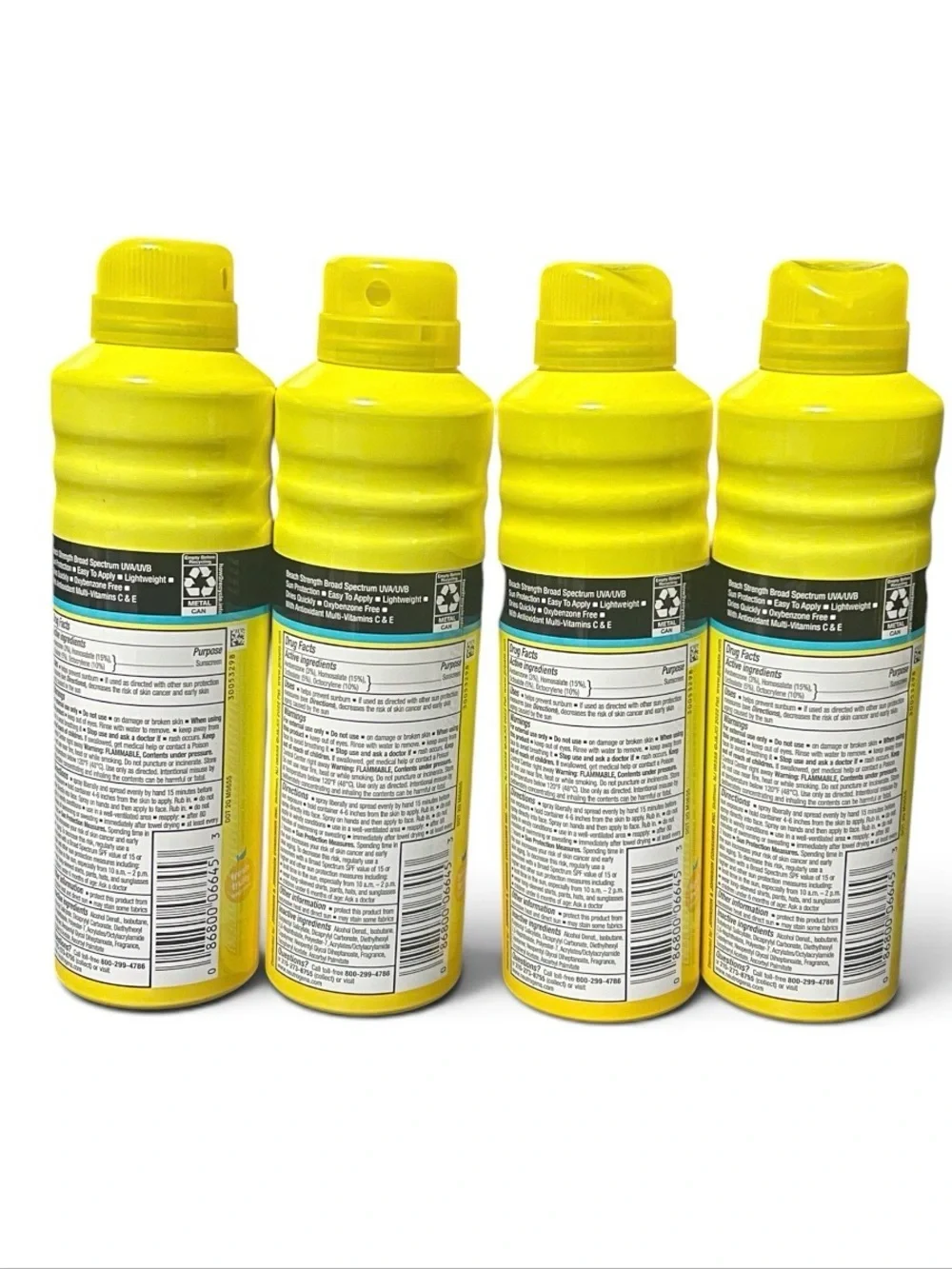 Neutrogena Beach Defense Kids Sunscreen Spray - Yellow Bottles X4